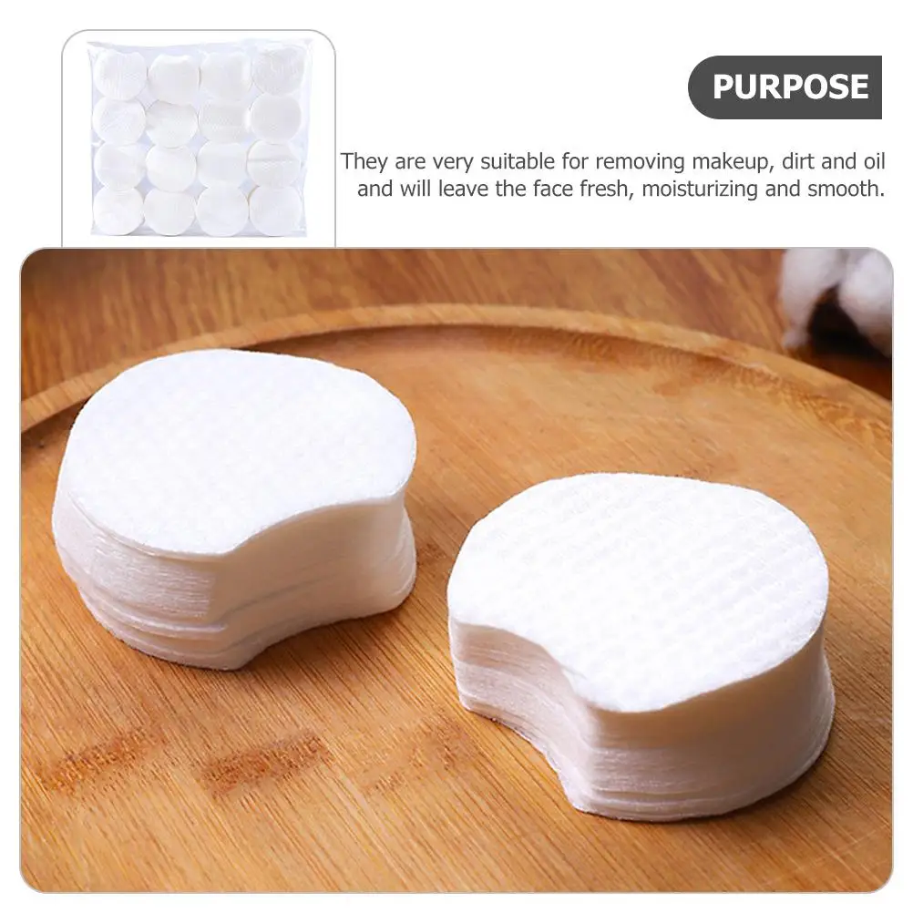

1200 Pcs Semi Circular Cotton Pads Thick Non Woven Fabric Rounds Disposable Makeup Remover Tools Cleansing Face