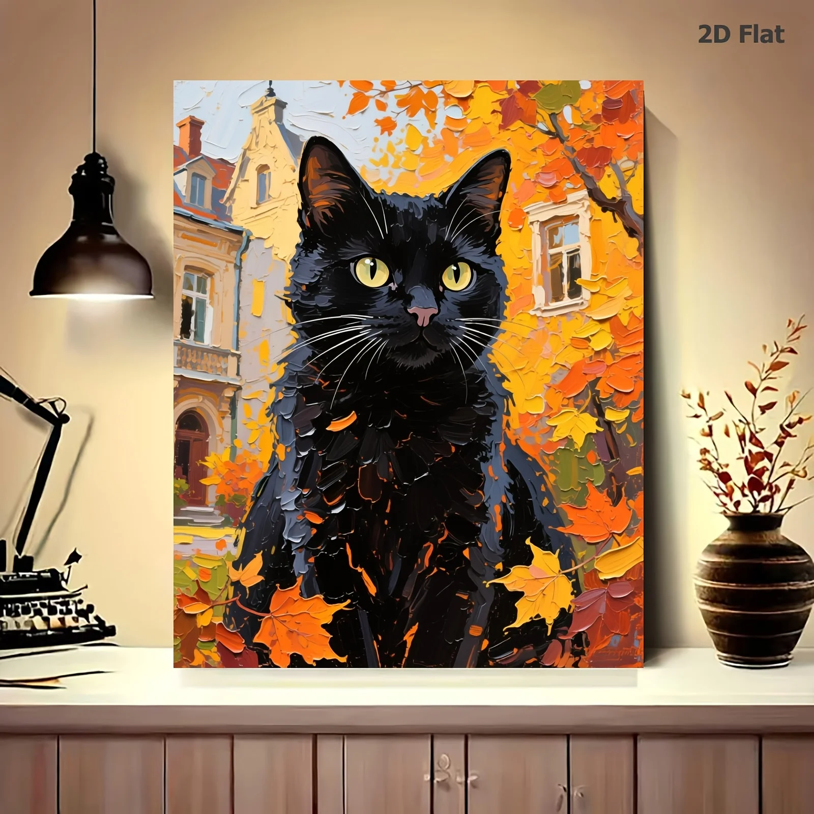 Professional Art Use High-Quality Digital Painting Set for Professional Use - Includes Brushes And Paints, Featuring a Black Cat