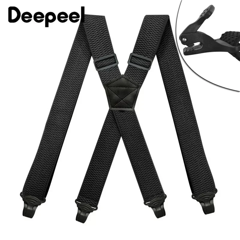 1 szt. 3,5*120 cm męskie szelki dla dorosłych 4 klipsy męskie szelki typ X elastyczny regulowany pasek szerokie szelki praca męski Jockstrap