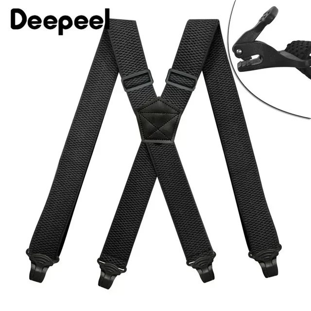 1 szt. 3,5*120 cm męskie szelki dla dorosłych 4 klipsy męskie szelki typ X elastyczny regulowany pasek szerokie szelki praca męski Jockstrap