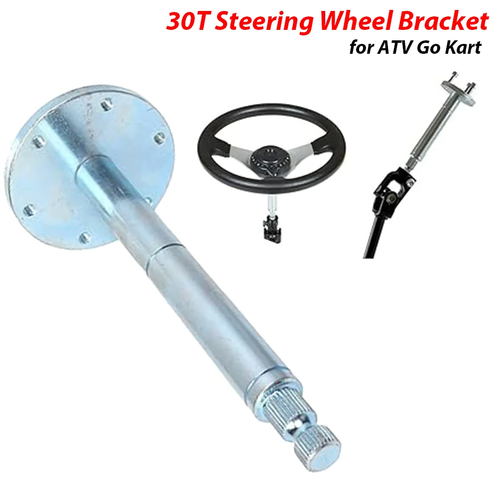 175/200mm M6 6 Hole 30T Steering Wheel Bracket for China Go Kart 110CC 150CC 250CC Buggy Golf Boat Kart Buggy ATV UTV Quad Bike