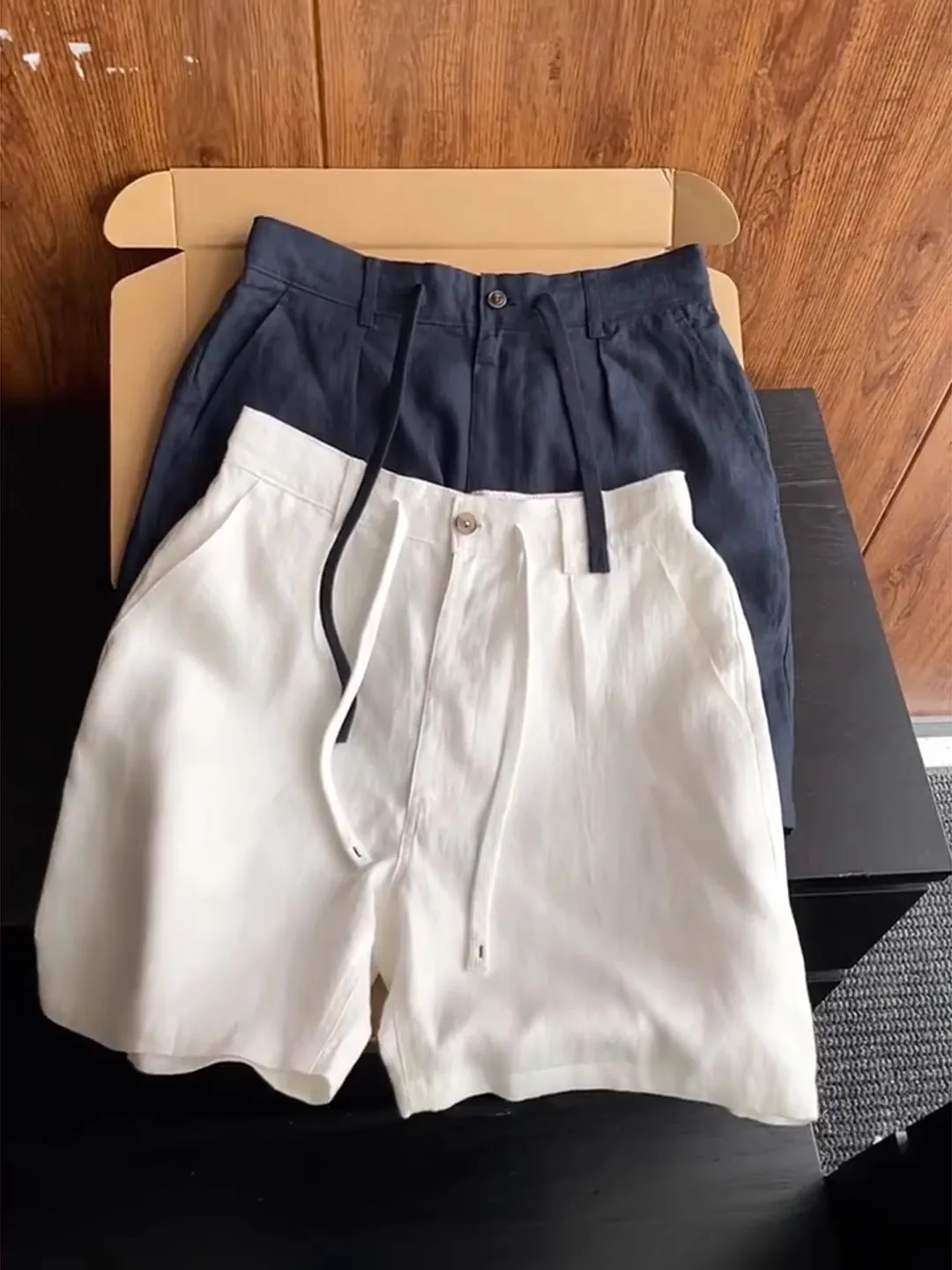 

White Linen Men's orts Summer Cleanfit Spor Qui Dry Knee-Length Casual Pants Breathable Comfortable Faionable orts