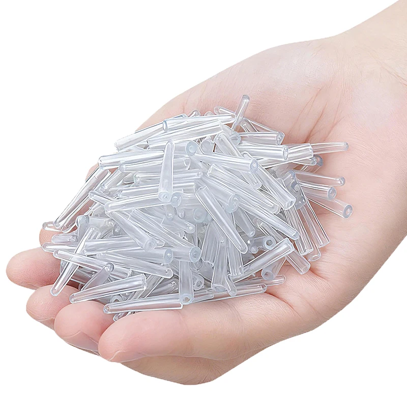 50pcs Soft Protective Sleeve Eyelash Tweezers Tip Cover Clip Protection Sleeve Clip Protective Cover Acne Needle Tip Protector