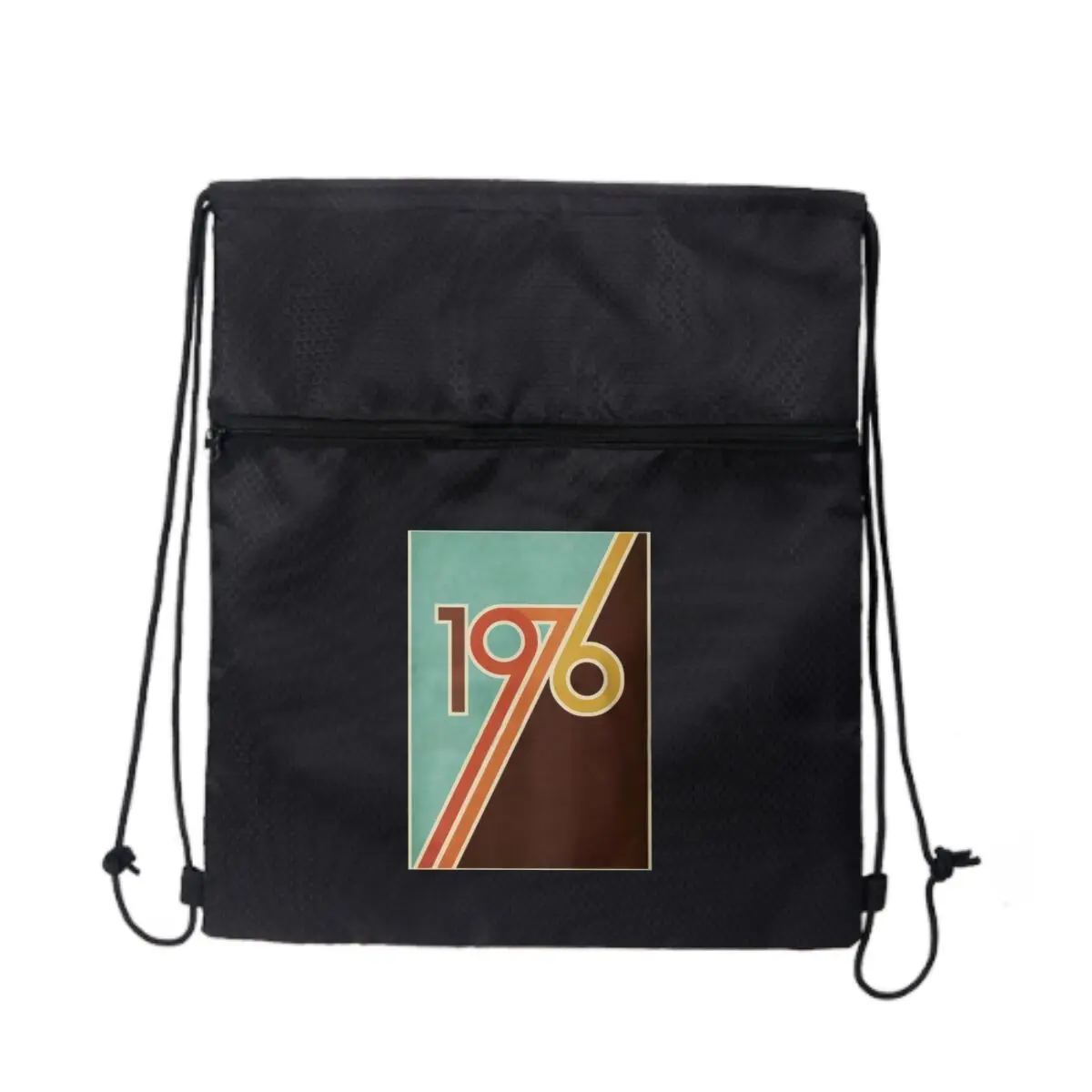 

Ретро 1976-летняя художественная мультисцена, круглая уличная сумка на шнурке, дизайн на молнии, сумка для отдыха и путешествий, фитнеса