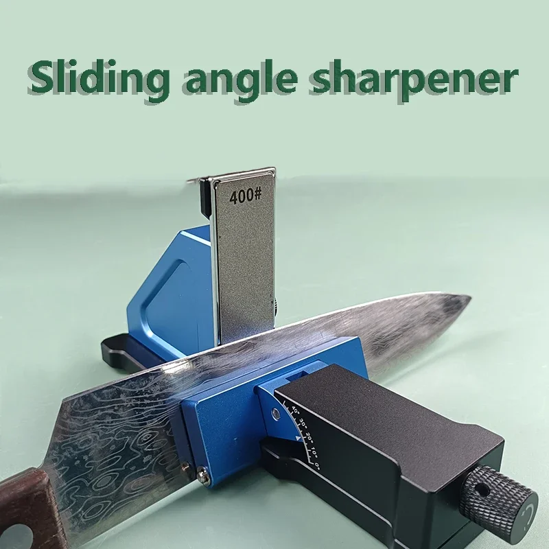 Magnetic Sliding Angle Knife Sharpener Adjustable 0-50° Magnetic Tool for Removable Diamond 400# 800# 1000# Portable Design