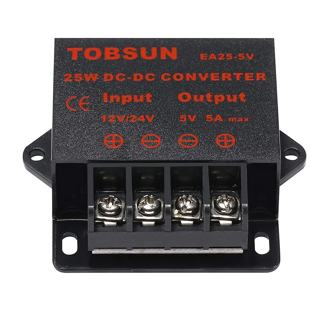 DC/DC 12V 24V to 5V 15A 75W Voltage Reducer Converter Regulator, Step Down Converter Regulator DC to DC Waterproof Power Supply