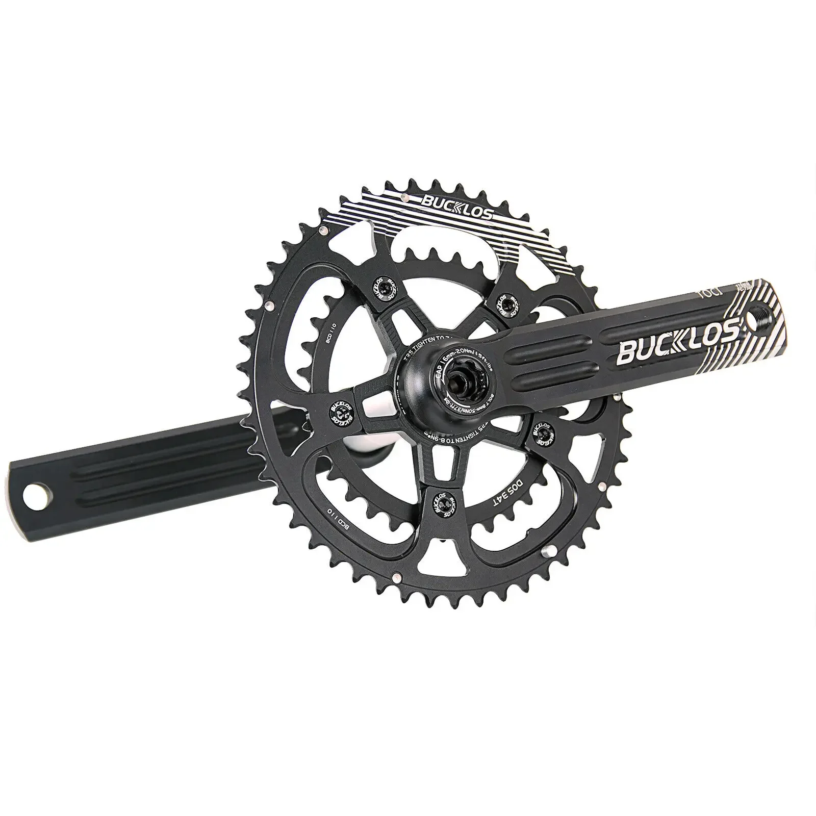 BUCKLOS 110 BCD Road Bike Chainring 34 36 39 50 52 53T Double Speed Chainwheel Plate 8/9/10/11 Speed Bicycle Crown Cycling Parts