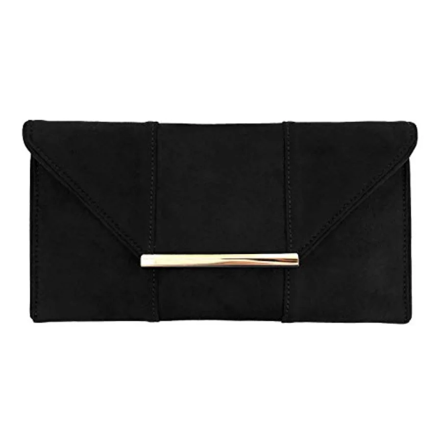 JNB Faux Microsuede Envelope Clutch