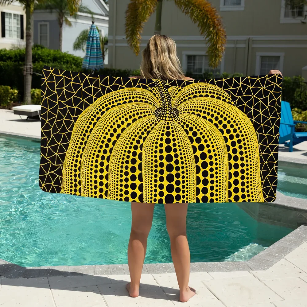 YAYOI KUSAMA Art Towel Pool Beach Towel Portable Quick Fast Dry Sand Outdoor Travel Swim Blanket Thin  Mat Bath Towel