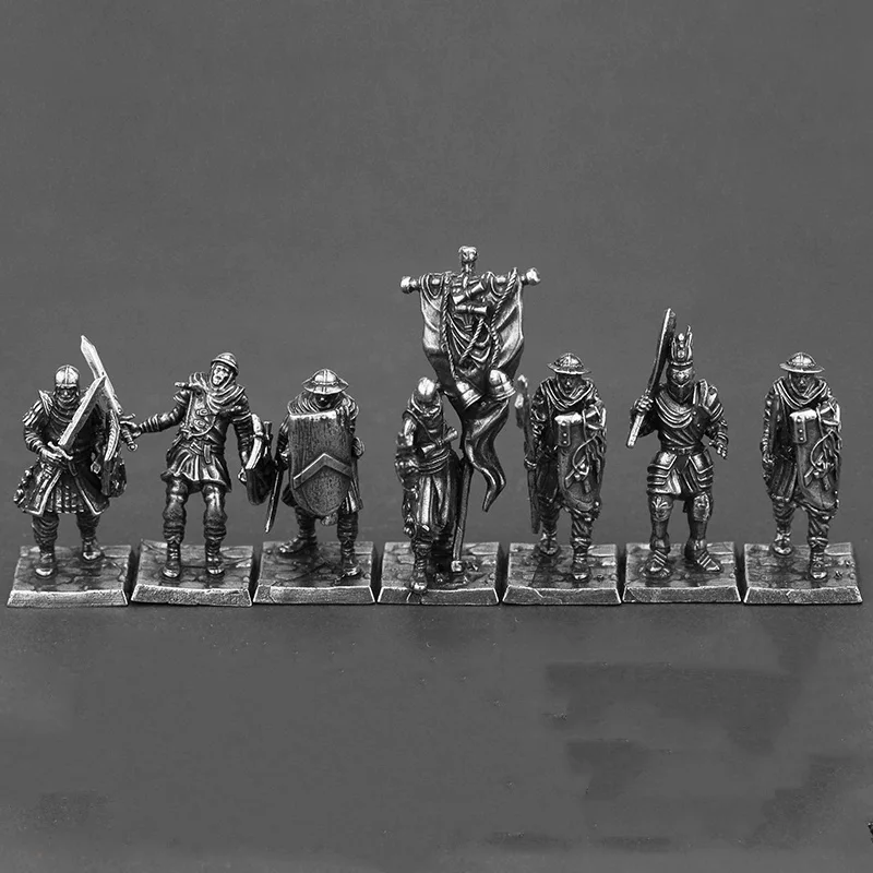 Alloy Medieval Legion Soldier Miniature Paintable War Chess Figure Tabletop Game Military Collection Gift Home Ornament