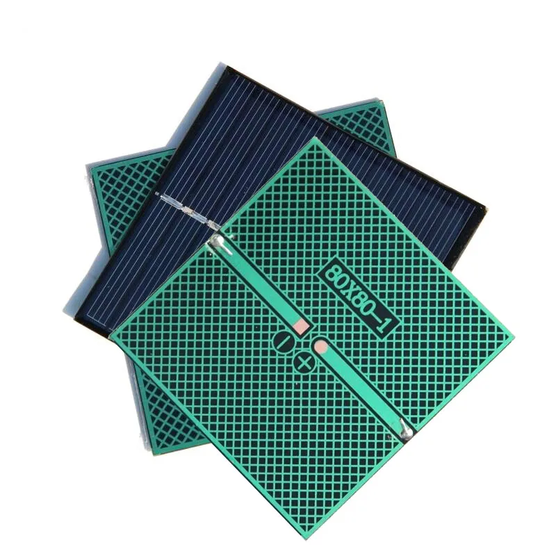 10 قطعة الألواح الشمسية الصغيرة 0.8 واط 5 فولت مربع الخلايا الشمسية DIY بها بنفسك اللعب مشاريع الطاقة الشمسية الصغيرة مجموعات التعليم 80*80 متر