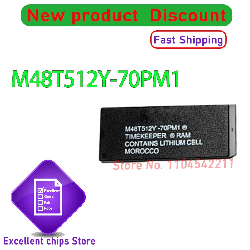 

1pcs/lot New Original M48T512Y-70PM1 M48T512Y In Stock