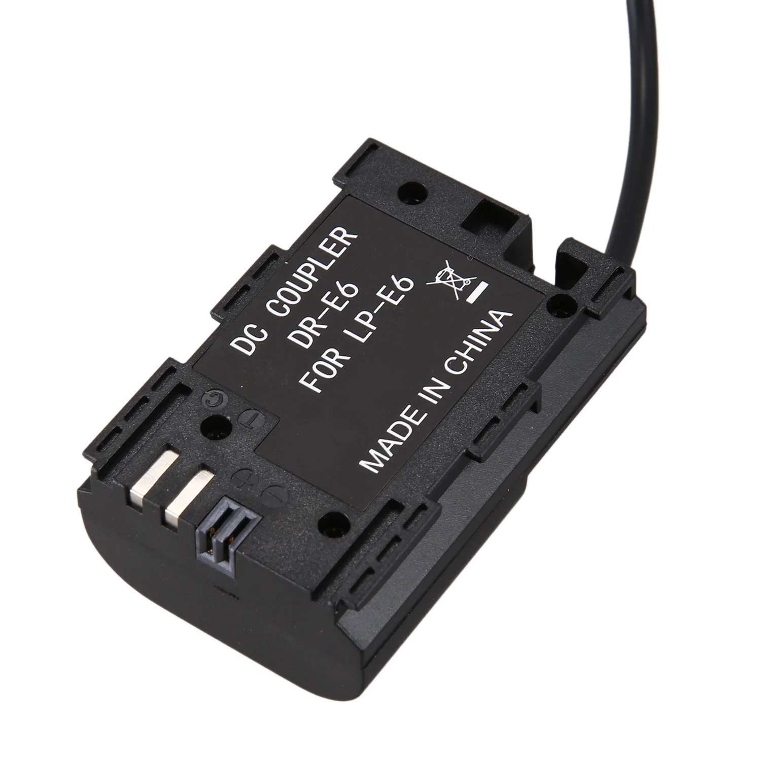D-Tap To Lp-E6 Fully Decoded Dummy Battery Adapter With Reverse Polarity Protection For Canon 5D Ii/Iii/Iv 5Dsr 6D 6Dii 60D 70D