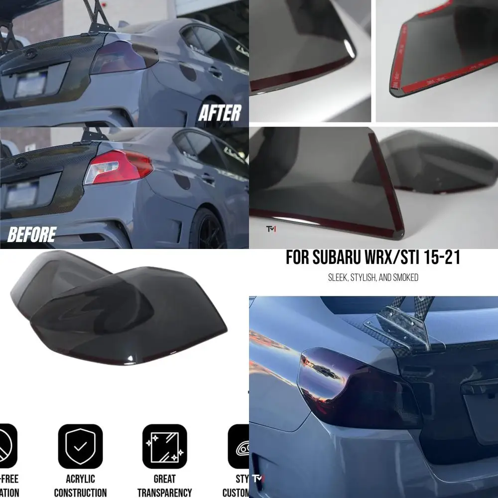 Geräucherte Acryl-Rücklichtlampenabdeckungen für Subaru WRX/STI 2015–2021