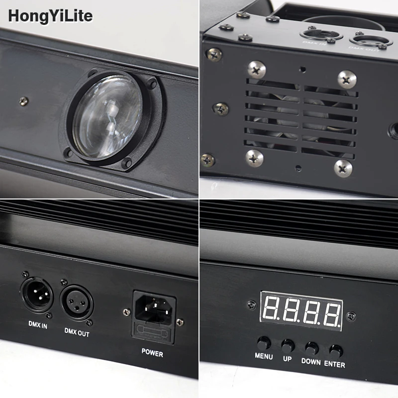 HongYiLite 8x12W RGBW LED Bar Beam Moving Head Light DMX512 Master Slave Sound Control For Club Stage Party DJ Show