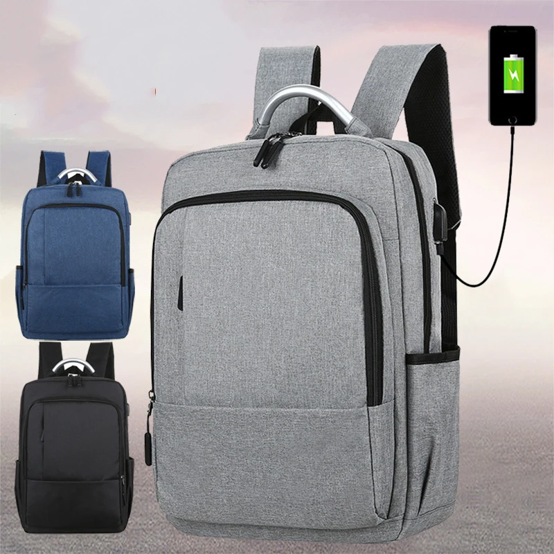 New Design Large Capacity Business Mens USB Charging Backpacks Multifunctional Waterproof Bag Leisure Backpack For Laptop 15'6