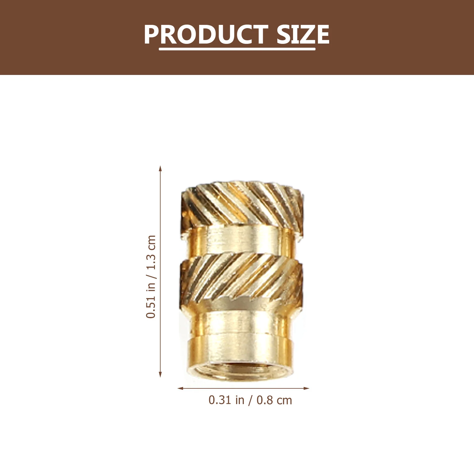 

20Pcs Threaded Nut Insert Copper Furniture Fastener Connector Strong Solid Wood Screw Replacement Threaded Nut