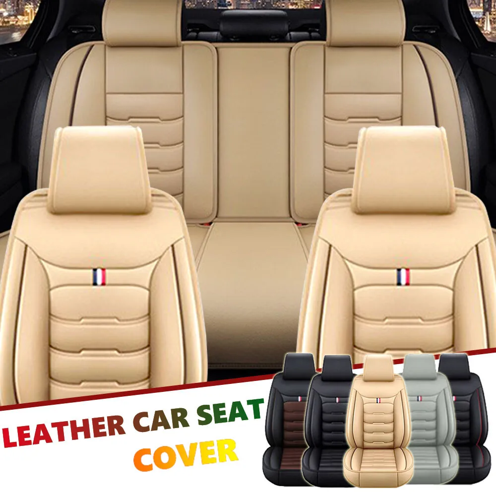 

Leather Car Seat Covers Fits for Honda Accord Civic CR-V HR-V 5-Seat Full Set Interior Cushion Protector