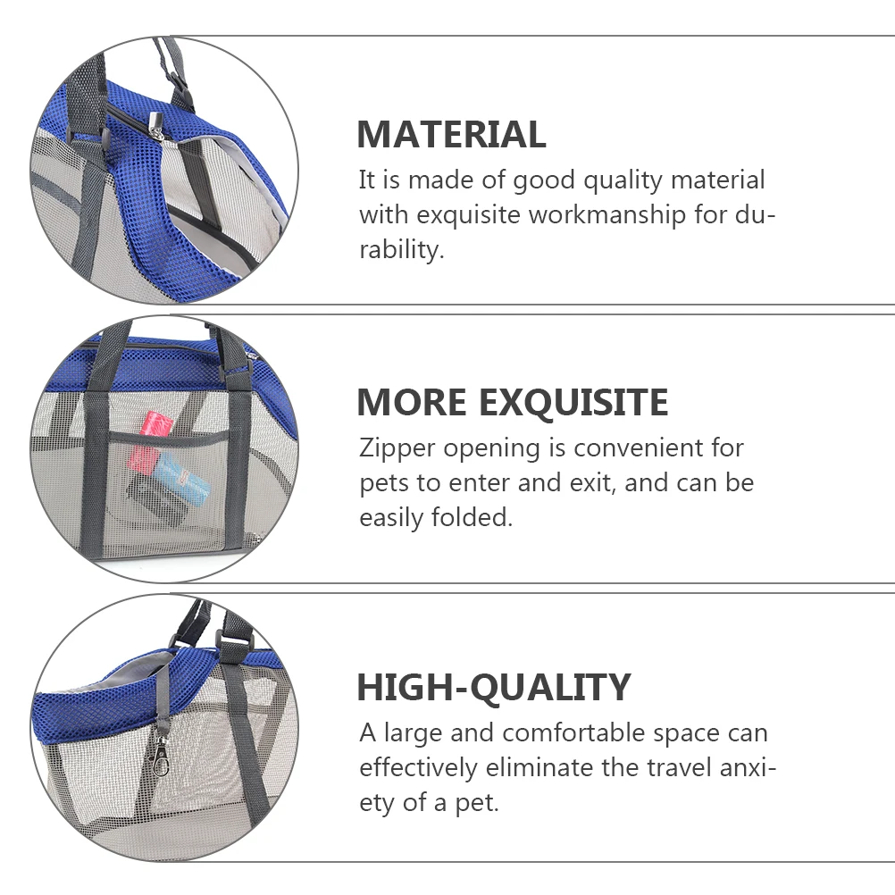 

Pet Carrier Bag Large Size Breathable Mesh Net for Dog Cat Travel Outdoor Tote Foldable Portable Small Puppy