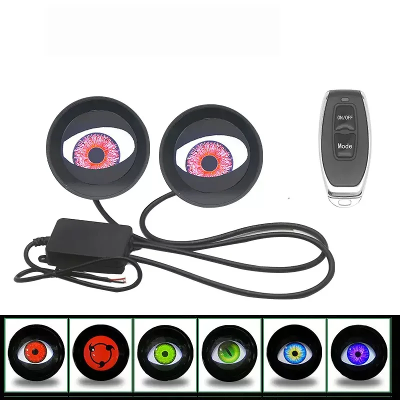 3 inch dynamische LED-autokoplampen, 3D 'duiveloog'-LED-autolamp, complete koplampunit, gemodificeerde 'arendoog'-lamp, auto-accessoire, 6/33 modus.