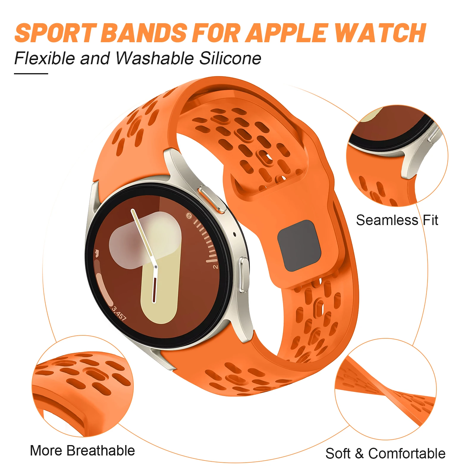 Sport Silicone Strap for Samsung Galaxy Watch 7 FE 44mm 40mm correa Bracelet Galaxy Watch 4 6 Classic 5 pro band 43mm 47mm 45mm