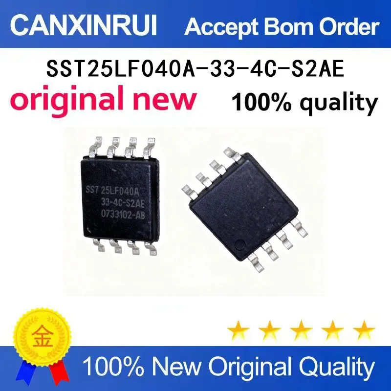 (5-100 Pieces) Wide body SST25LF040A-33-4C-S2AE 25LF040A SOP-8 chip IC