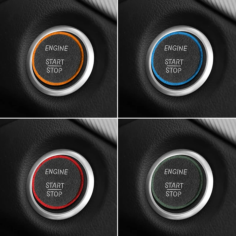 

Made of Alcantara For Mercedes-Benz Engine Start Button Knob Frame Cover Trim Sticker Decorative Car Interior Tuning Accessories