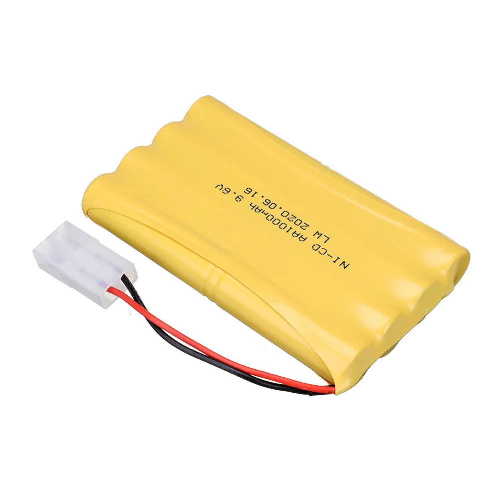 9.6v 1000mah NI-CD Battery With Charger Sets For Rc toys Car Tank Train Robot Boat Gun Upgrade AA 9.6v Rechargeable Battery Pack