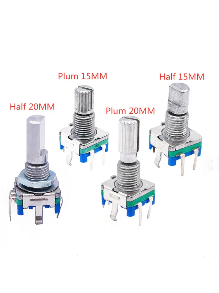 2/5/10 pièces/lot 20 positions 360 degrés encodeur rotatif EC11 bouton poussoir 5 broches poignée longue 15/20MM avec un bouton poussoir intégré