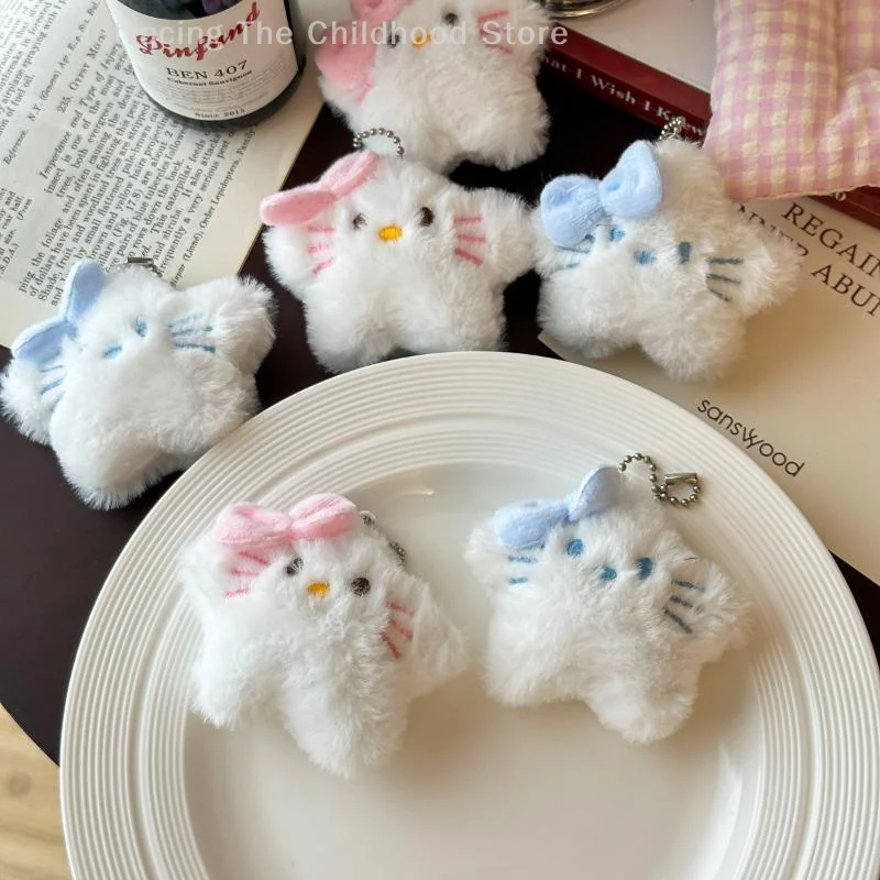 1Pc pluche dier sleutelhanger hanger charmes piepende knuffel rugzak decoratieve hangende sleutelhanger decoratie accessoires