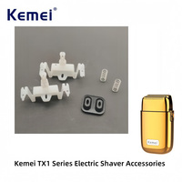 Kemei KM-TX1 Series Electric Shaver Genuine Replacement Parts Swing Heads (High/Low), Springs, and Dust-Proof Washer Accessories