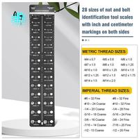 A07F-28 Size Nut And Bolt Thread Checker Bolt Size And Thread Gauge Bolt And Nut Identifier Gauge Bolt Gauge Easy To Use Red