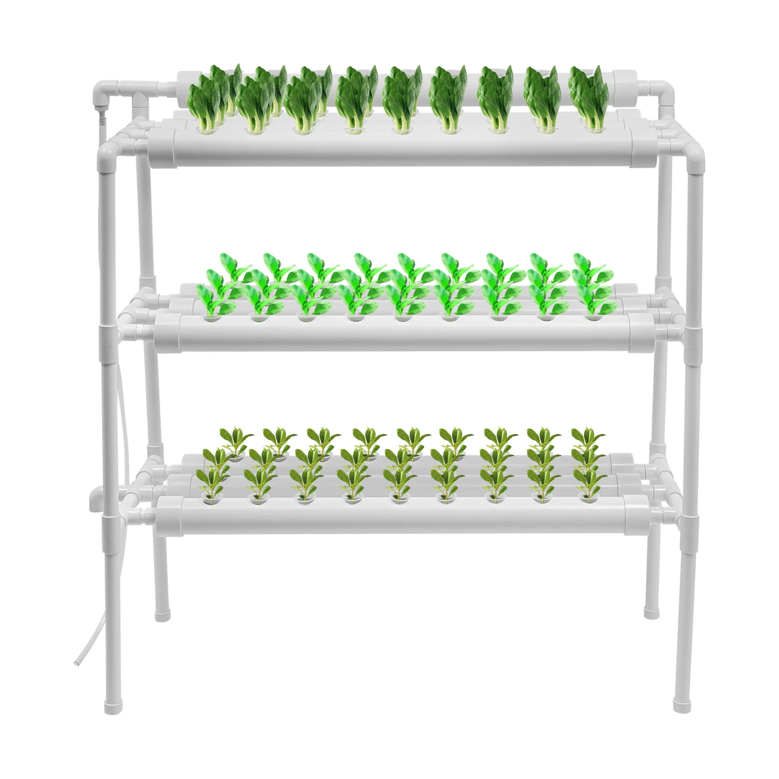 Hydroponics Growing Kit with 90 Plant Sites 3 Layers PVC Earthless Plant Growing Systems Hydroponic Growing Kits for Vegetable