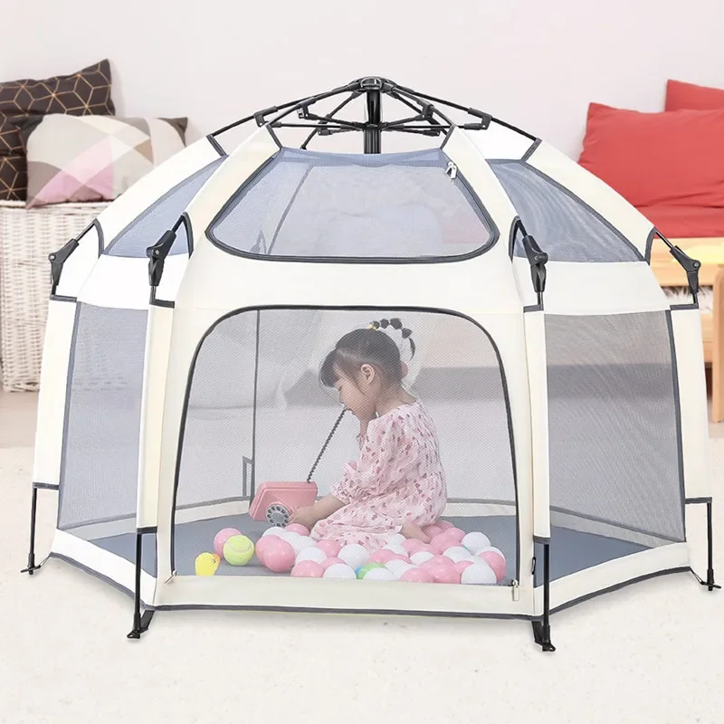 Children\'s Play Castle Game Protective Fence Portable Folding Free Installation Tent Automatic Spring Outing