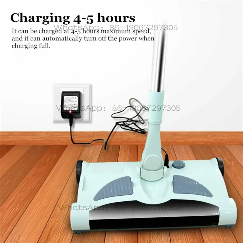 Electric Wet and Dry Vacuum Cleaner Rechargeable Cordless Hand-Push Household Floor  Flatbed Sweeper Mopping Machine - view 2