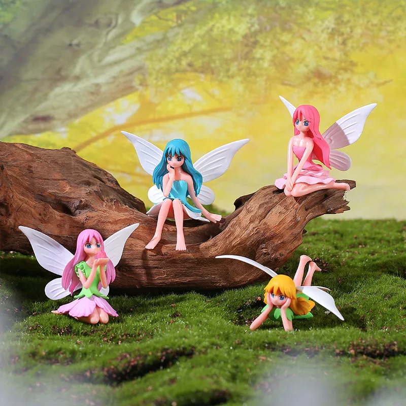 4PCS Pvc Fairy Figu…