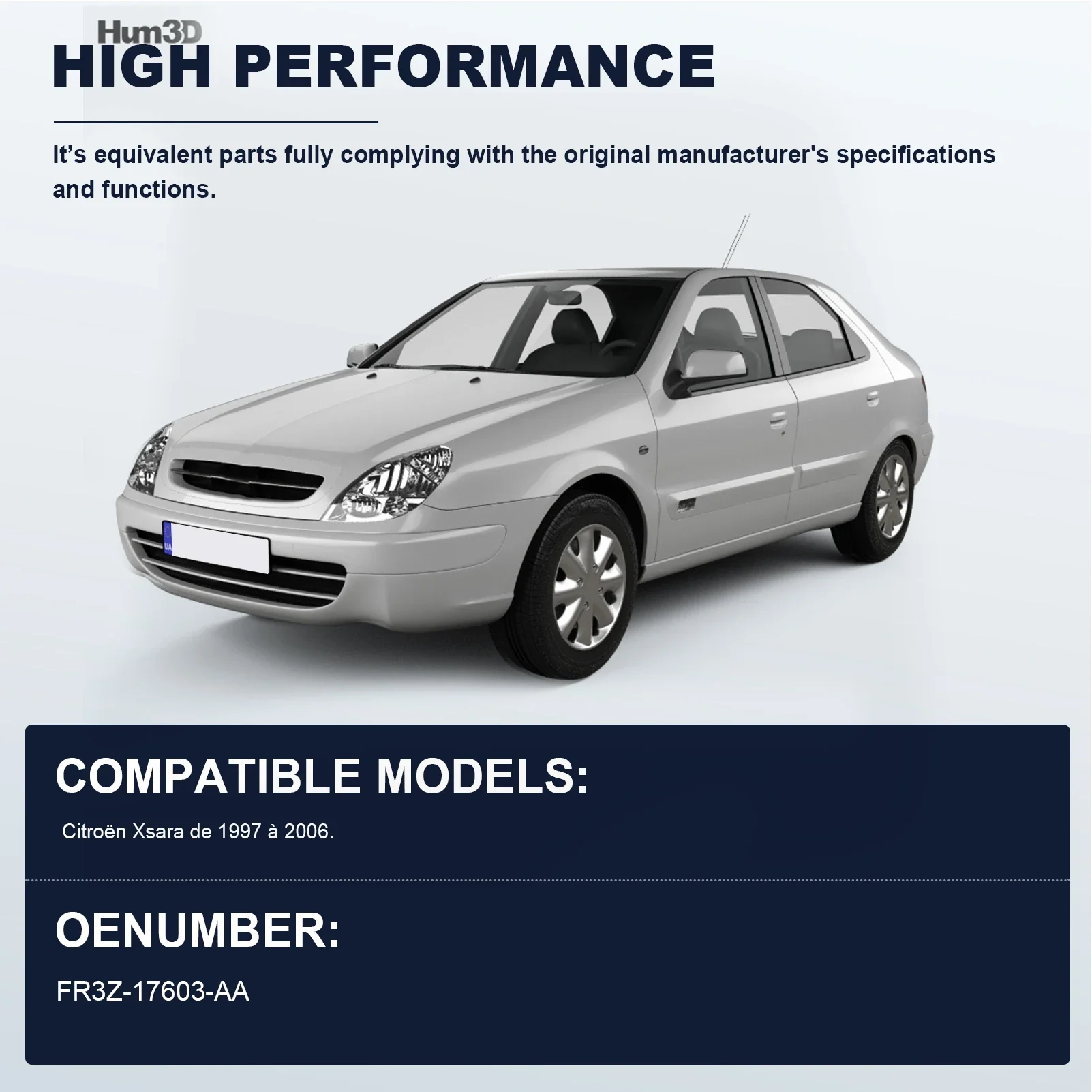 1 Pair Front Exterior Door Handles FOR Citroen Xsara 1997-2006 9101.L8 9101.L9