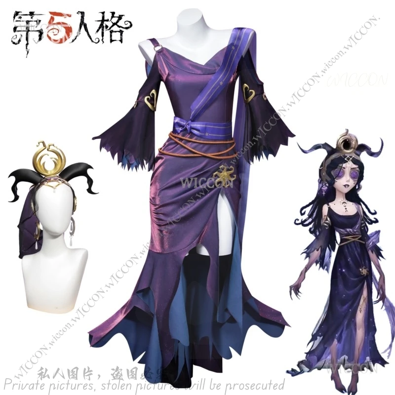 Identity V Game Cosplay Woman False Priest Fiona Gilman Cosplay Costume New Skin Dress+Headwear+Accessory+Armlet+Belt Halloween