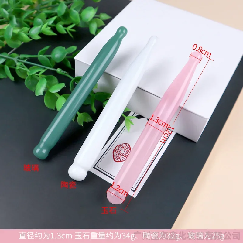 Natural Jade Face Acupuncture Point Guasha Massage Stick SPA Therapy Rose Quartz Jade Stone Gua Sha Scraping Massager Массажер