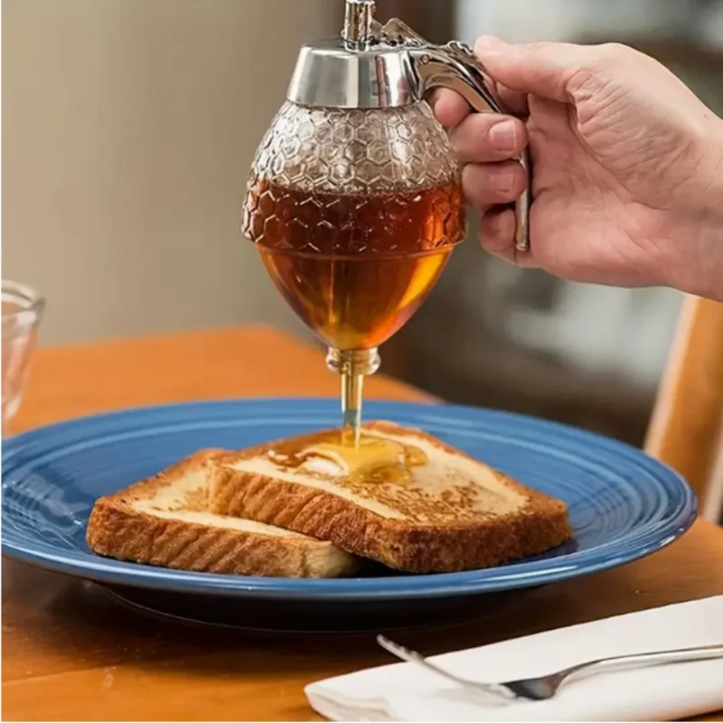 

Eco-Friendly Honey & Syrup Dispenser with Drip-Free Nozzle, Reusable Sauce & Seasoning Bottle, Easy-Clean BPA-Free Plastic Desig