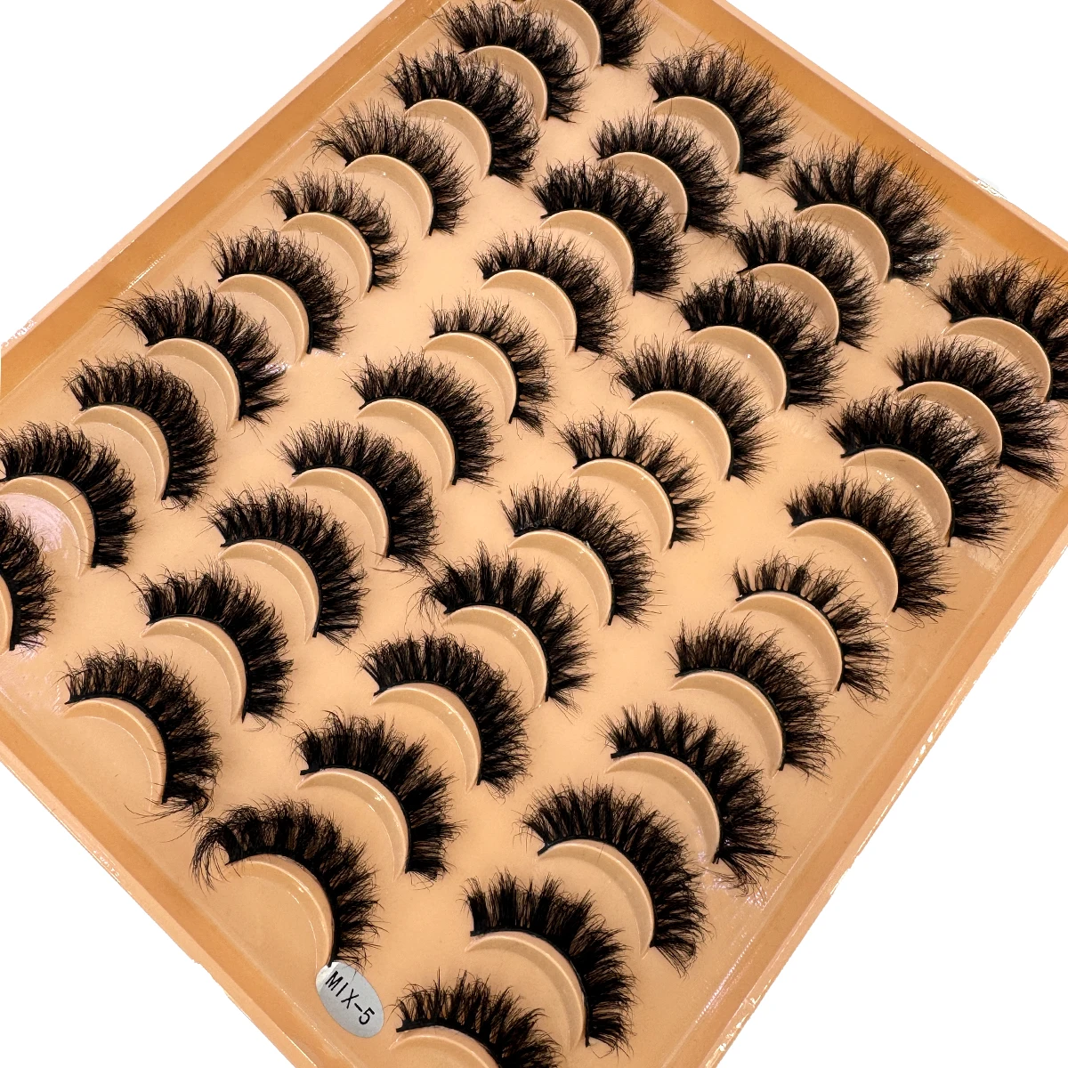 新しい 20 ペアナチュラルロングミックススタイルミンクつけまつげメイクアップキットミンクまつげエクステンションまつげ短いまつげ