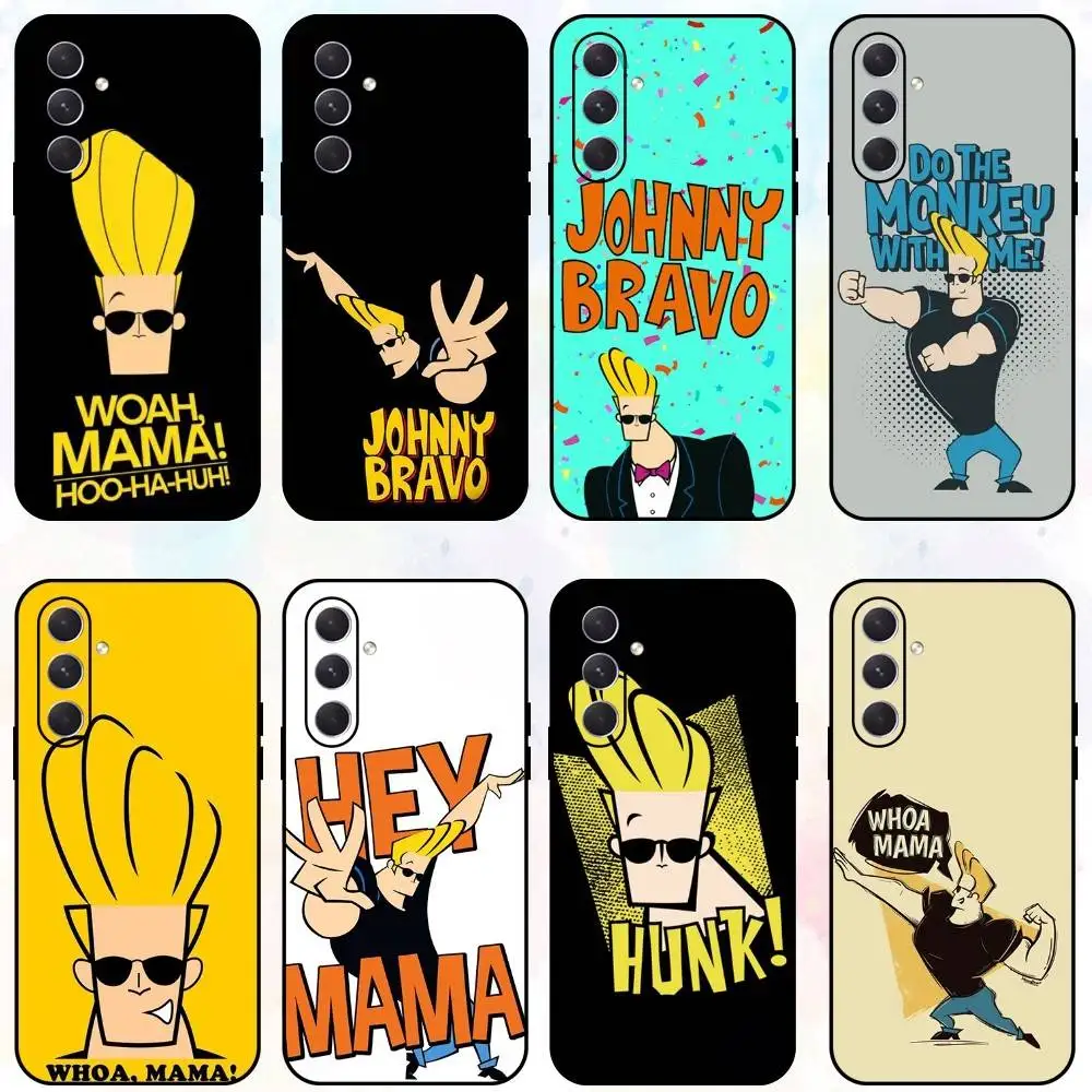 

J-Johnny Bravo Phone Case For Samsung Galaxy A73,A72,A71,A70,A53,A52,A51,Others Soft Black Shell