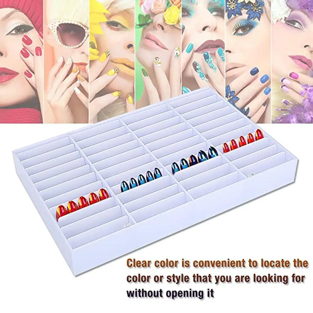 

44Grids nail art display Storage Box Empty Nail Rhinestone Beads Display Organizer Nail Art Decoration Container for Beauty
