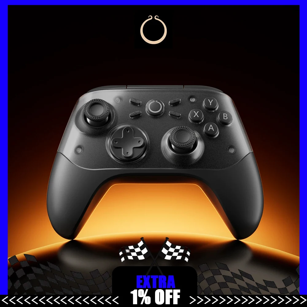Gripure HaptiX-1 Game Controllers Tri Mode Wireless Gamepad Hall-Effect Trigger Capacitive Joystick Gamepads For PC/NS/TV/Phone