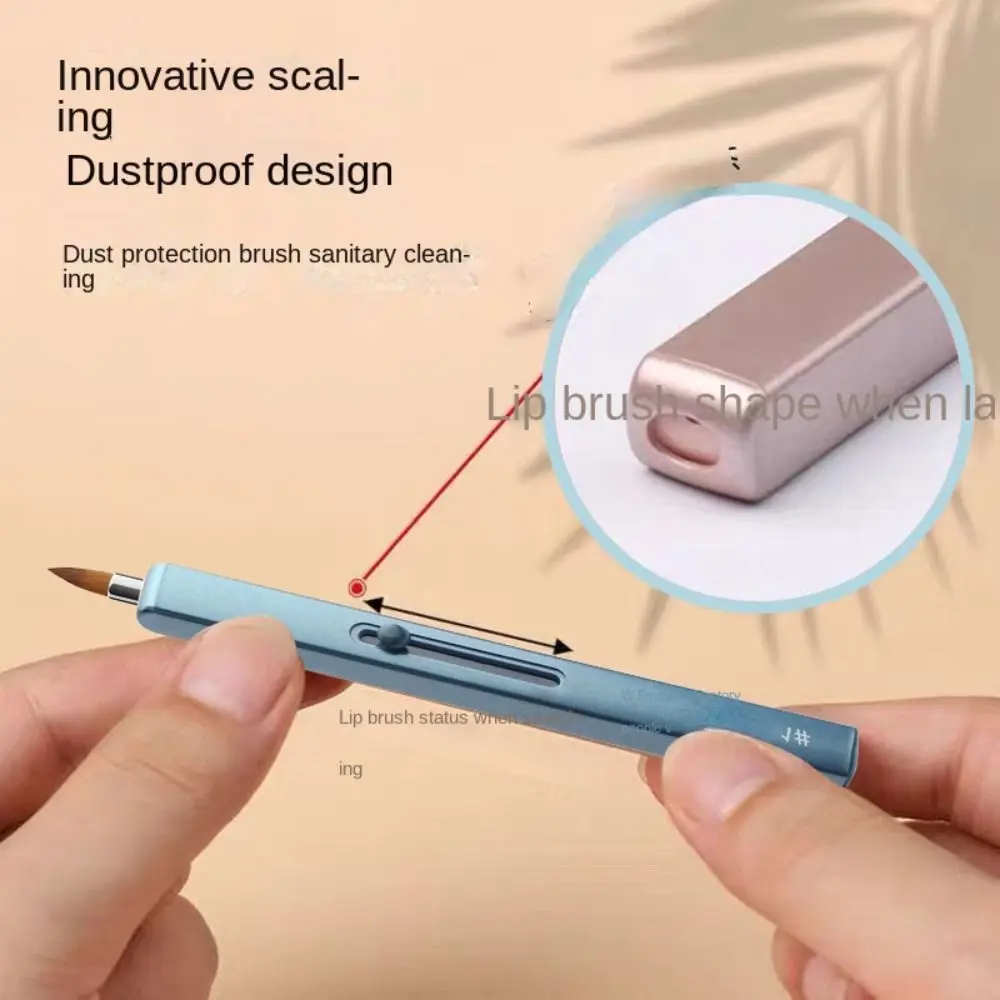 الغبار الشفاه بطانة النساء الجمال توج فرشاة للمكياج سيدة فرشاة التجميل فرشاة أحمر الشفاه قابل للسحب فرشاة الشفاه فرشاة ملمع الشفاه
