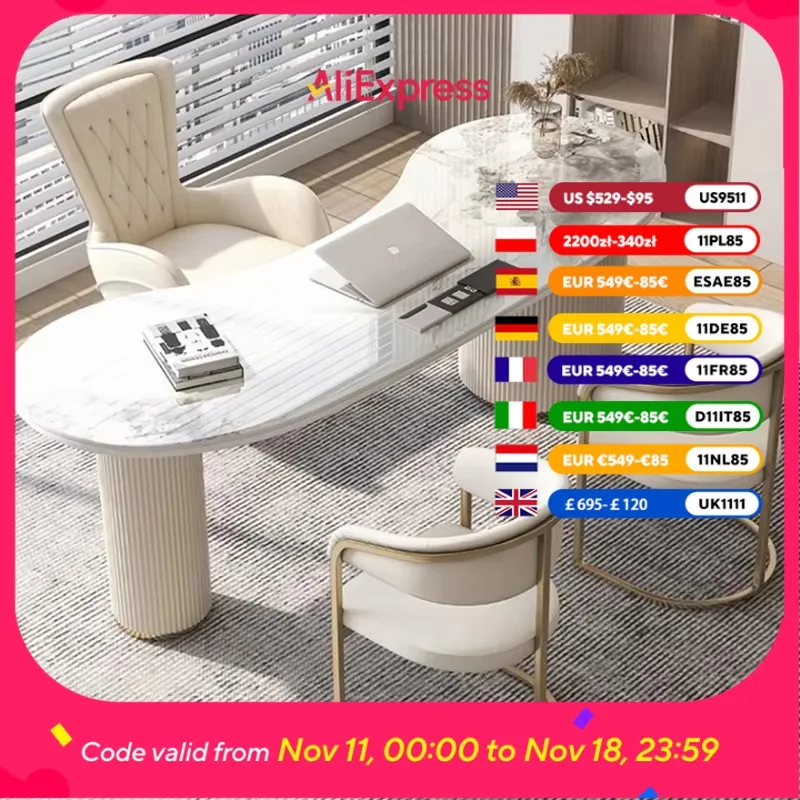 

White Stand Up Desk Table Office Supplies Computer Laptop Aesthetic Desk Table Drawers Mesa De Escritorio Office Furniture