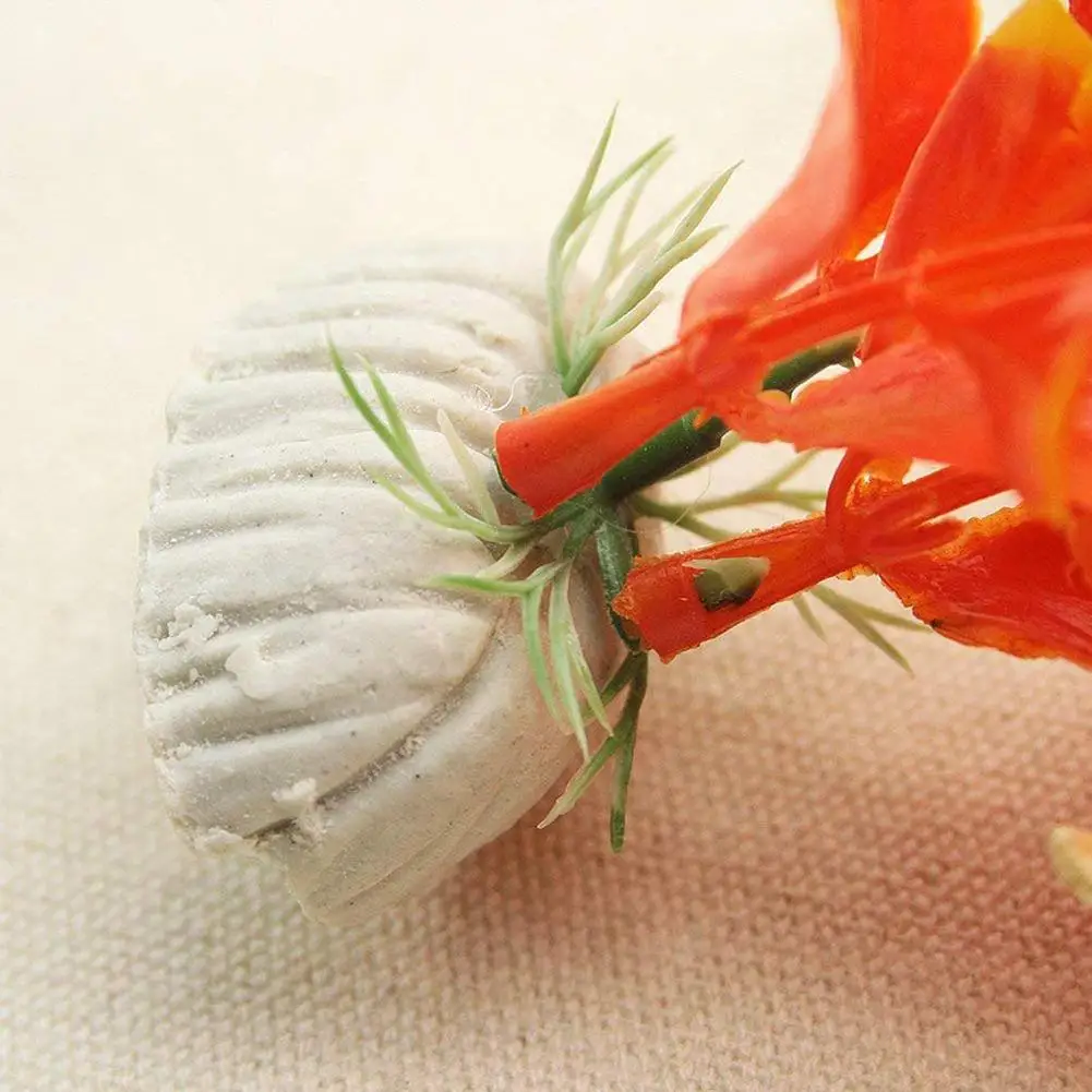 2Pcs จำลองดอกไม้ทะเลพืชภูมิทัศน์เครื่องประดับ Handmade Aquarium Fish Tank ตกแต่งใต้น้ำ