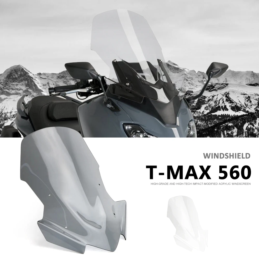 Motorcycles Sport Wind Deflector Windshield Headlamp Windscreen For Yamaha T-MAX 560 T-MAX560 TMAX560 Tmax560 2022 2023 2024