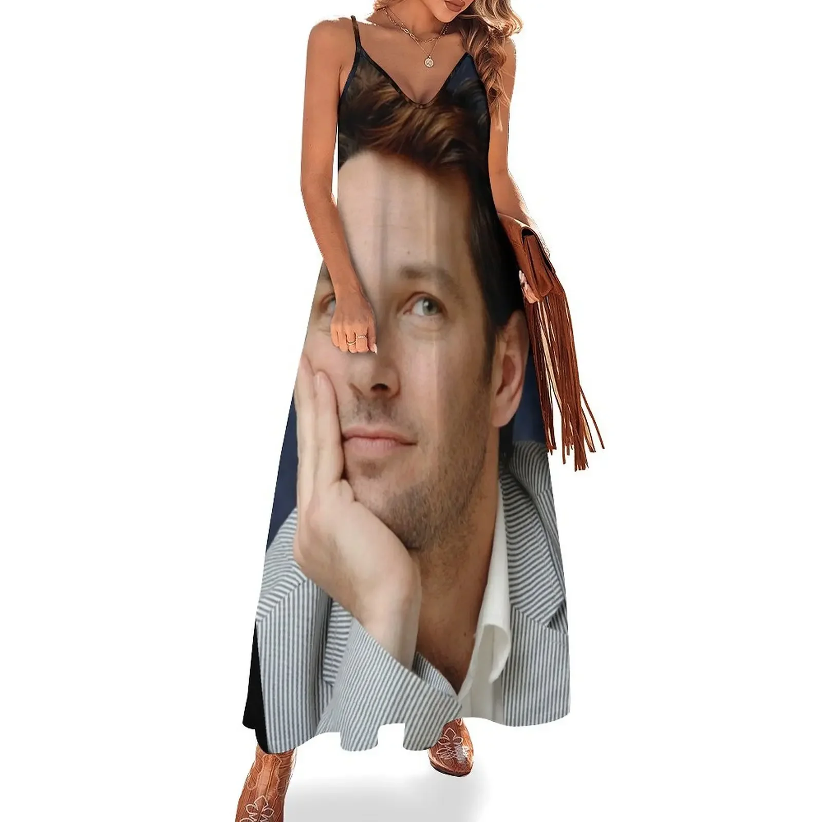 

Paul Rudd Sleeveless Dress ladies dresses for women 2025 sexy dress