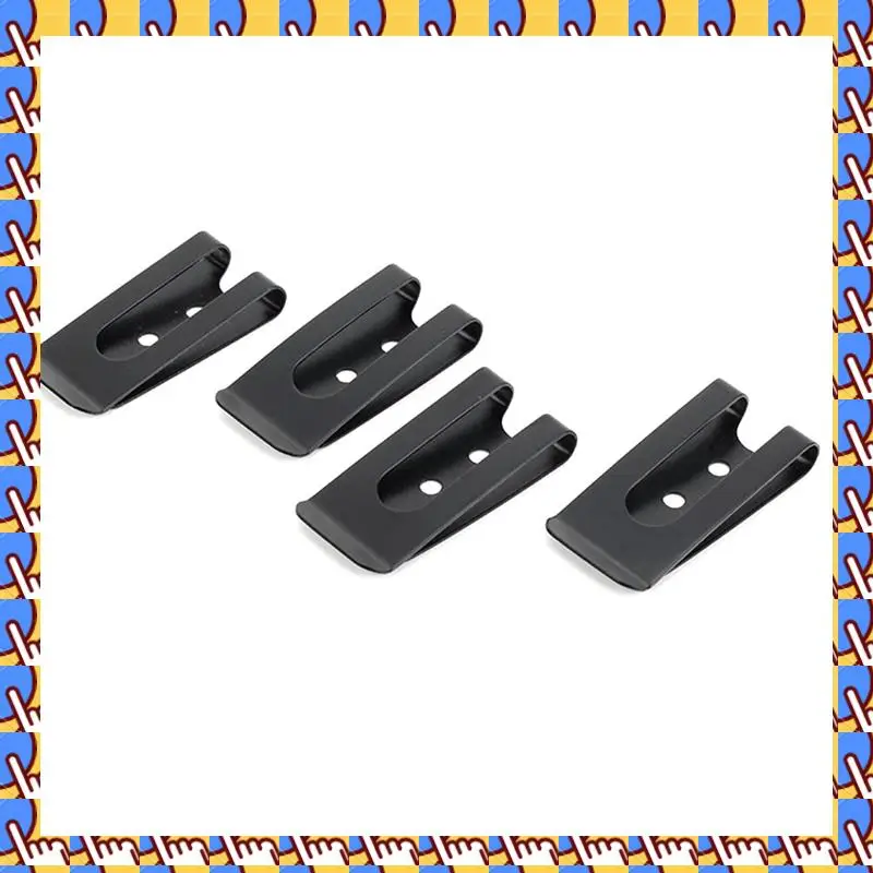 A20M 20 قطعة مشبك حزام معدني مشبك خطاف بنابض مشبك حزام مع 20 زوجًا من المسامير لحقيبة الحزام الجلدية DIY (أسود)